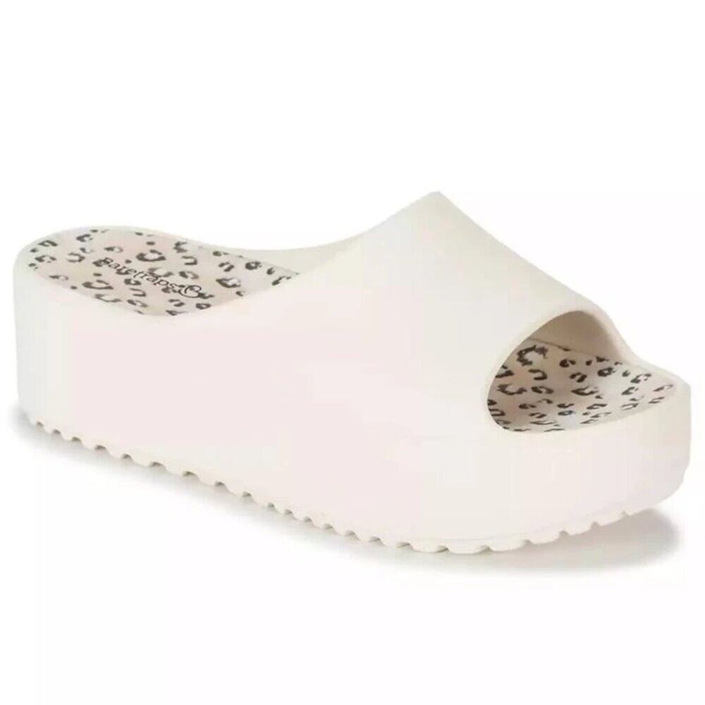 Baretraps Parvati Slide Sandals Platform Light Cream - Size 11
